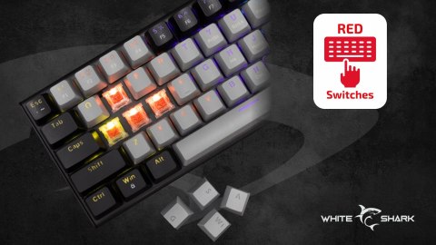 Klawiatura Gamingowa White Shark Wakizashi 2 Mechaniczna Red Switch RGB US