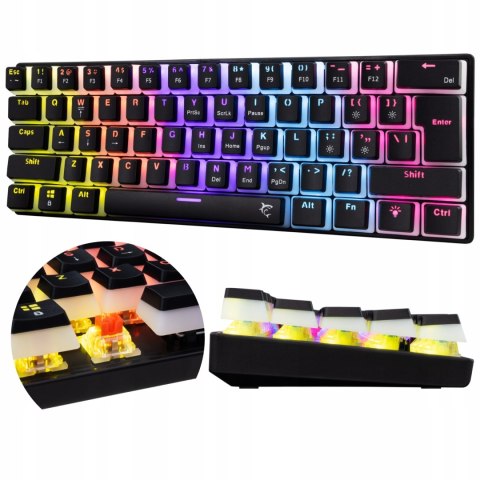 Klawiatura gamingowa White Shark Ashiko 2 Black USB Red Switch RGB US