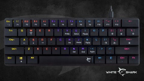 Klawiatura gamingowa White Shark Nagamaki USB Red Switch RGB US Mechaniczna