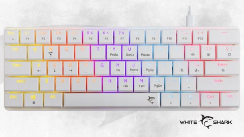 Klawiatura gamingowa White Shark Nagamaki USB Red Switch RGB US Mechaniczna