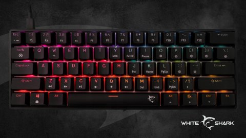 Klawiatura gamingowa White Shark Shinobi 2 Black USB Red Switch RGB US