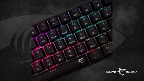 Klawiatura gamingowa White Shark Shinobi 2 Black USB Red Switch RGB US