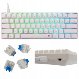 Klawiatura gamingowa White Shark Shinobi 2 White USB Blue Switch RGB US