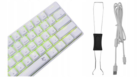 Klawiatura gamingowa White Shark Shinobi 2 White USB Blue Switch RGB US