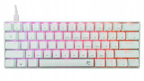 Klawiatura gamingowa White Shark Shinobi 2 White USB Red Switch RGB US