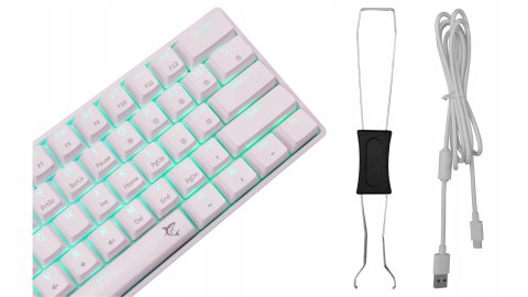Klawiatura gamingowa White Shark Shinobi 2 White USB Red Switch RGB US