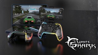 Kontroler White Shark Praetorian Pad Bezprzewodowy RGB PC PS3 PS4 Switch