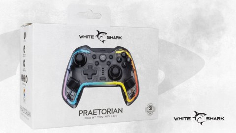 Kontroler White Shark Praetorian Pad Bezprzewodowy RGB PC PS3 PS4 Switch