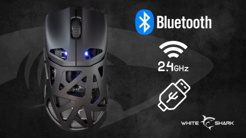 Mysz Gamingowa White Shark Dagonet Bezprzewodowa 24000 DPI 1000Hz Czarna