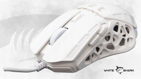 Mysz Gamingowa White Shark Ector White 7200 DPI RGB Biała USB 7 Przycisków