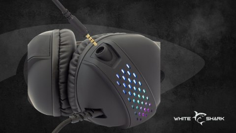 Słuchawki Gamingowe White Shark OX RGB 50mm Mikrofon GH-2140 2x Jack + USB