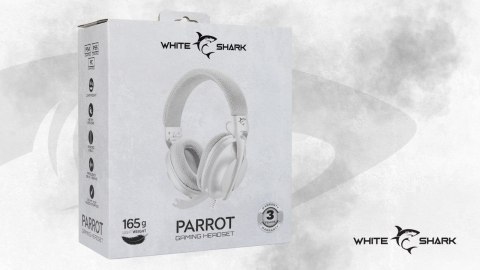 Słuchawki Gamingowe White Shark Parrot White/Grey USB 7.1 do PC/Konsoli