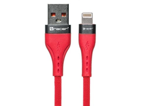 Tracer Kabel USB A - Lightning 1m Czerwony