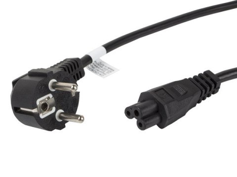 Lanberg Kabel zasilający Laptop (MIKI) IEC 7/7 - IEC 320 C5 1.8M VDE czarny