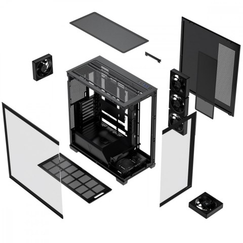MODECOM Obudowa PC VOLCANO STELLAR PLUS ARGB MIDI 5F Czarna