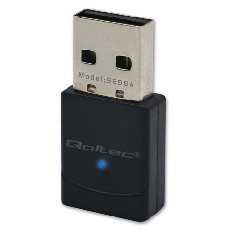 Qoltec Bezprzewodowy mini Adapter Wi-Fi 6 | Standard AX | Bluetooth 5.4 | USB | 900Mbps