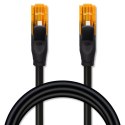 Qoltec Kabel patchcord UTP | kat.6 | 2 x RJ-45 | High speed 1Gb/s | Pozłacane styki | 10m | Czarny