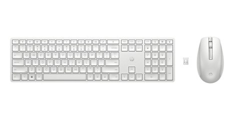 HyperX Zestaw klawiatura i mysz 650 bezprzewodowy biały 4R016AA#ABB