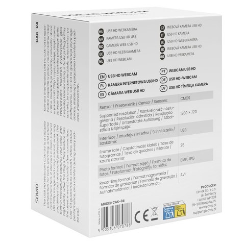Savio Kamera internetowa USB HD CAK-04