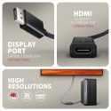 AXAGON RVD-HI20N Adapter aktywny DisplayPort -> HDMI 1.4, 4K/60Hz, kabel 15cm