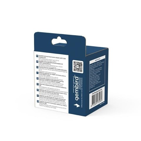 Gembird Adapter sieciowy uziemienie Uniwersalny 15W