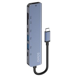 Savio HUB USB-C 7w1 AK-82