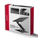 AXAGON STND-LRB Podstawa do laptopów aluminiowa 10-17,3 cala regulowana wysokość, obrotowa o 360 stopni, Czarna