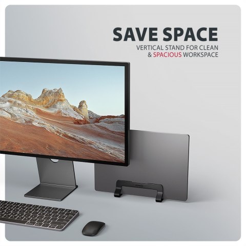 AXAGON STND-VB Podstawa do laptopów aluminiowa 10-17,3 cala pionowa, Czarna