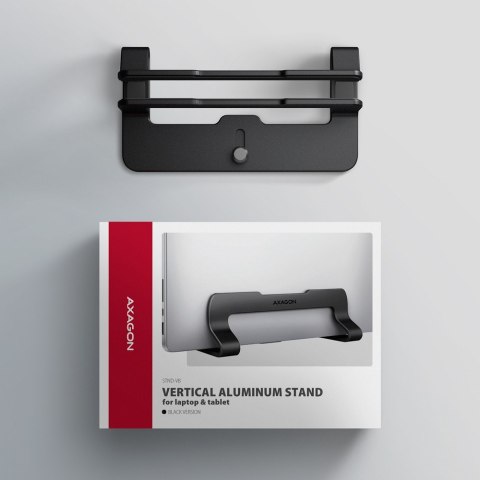 AXAGON STND-VB Podstawa do laptopów aluminiowa 10-17,3 cala pionowa, Czarna