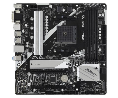 ASRock Płyta główna A520M Pro4 AM4 4DDR4 HDMI/DP/VGA M.2 mATX