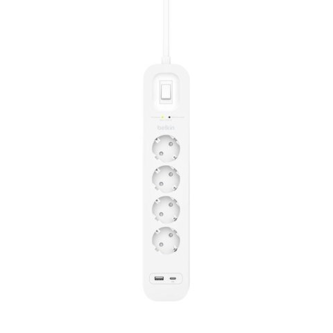 Belkin Listwa zasilająca SurgePlus 4x schuko 1xUSB-A 1xUSB-C 525J 2m