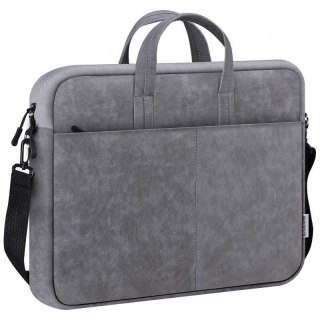 Defender Torba SOLID LEATHER 15,6 cala Szara