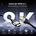 Unitek Kabel HDMI 2.1 8K 60Hz 1m; czarny; C11086GY01-1M