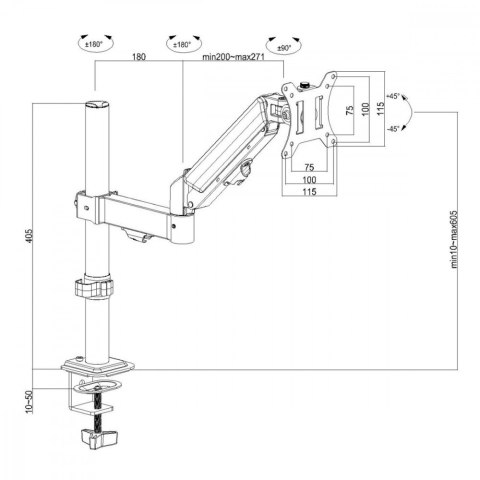 Maclean Uchwyt na monitor MC-135 17-32 cali 2-10 kg