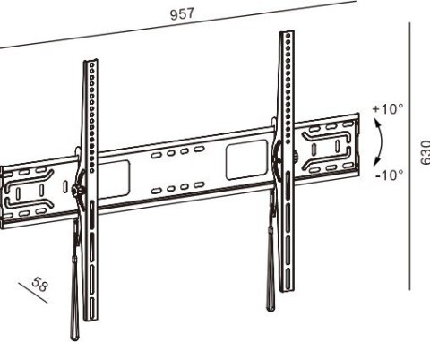 TB Uchwyt TV TB-951 do telewizora do 120 cali 100kg max VESA 900x600