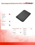 Verbatim Dysk zewnętrzny SSD Store N Go 1TB 2,5" USB-C 3.2 Czarny 53230