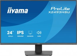 IIYAMA Monitor 24 cale X2493HSU-B1 IPS,FHD,HDMI,DP,120Hz, 1500:1, 2xUSB, 350cd, cienka ramka z 4 stron