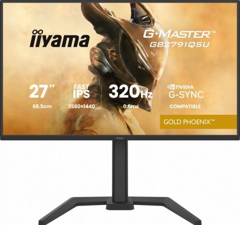 IIYAMA Monitor 25 cali GB2791QSU-B1 0.6ms,DP,2xHDMI 2.1 ,320Hz, Fast IPS, WQHD,350 cd/m2, USB HUB x4 (2x Type-A, 2x Type-C), G-SYNC co