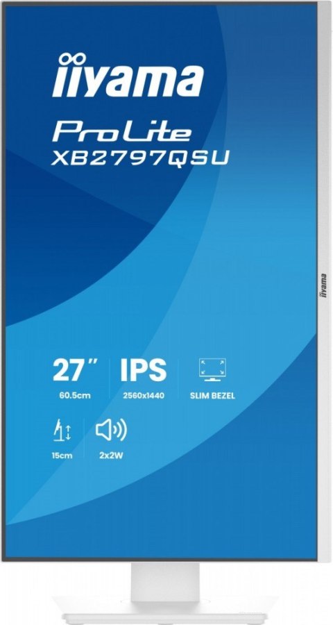 IIYAMA Monitor 27 cali XB2797QSU-W1 IPS, QHD, 2xHDMI, DP, 350cd, 75Hz, 1000:1, USB HUB x4