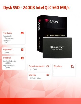 AFOX Dysk SSD - 240GB Intel QLC 520 MB/s
