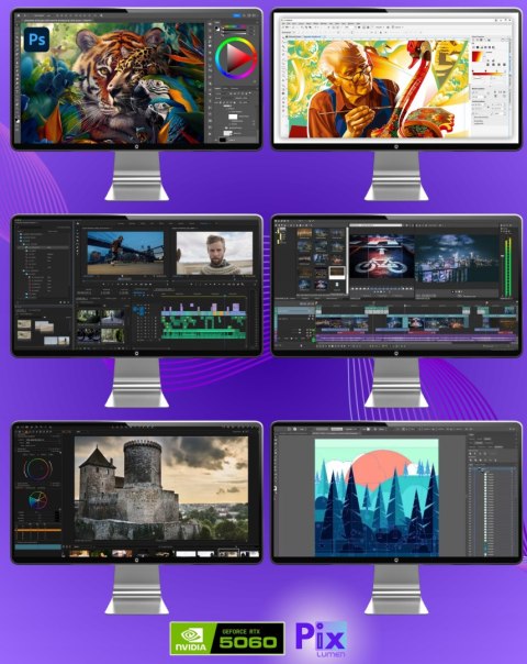 Lumen V3 Intel Core i7 GeForce RTX 4060 64GB DDR4 2000GB SSD Windows 11 Pro