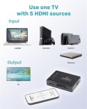 Gembird Przełącznik HDMI z pilotem - pięć nadajników jeden odbiornik