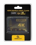 Gembird Przełącznik HDMI z pilotem - pięć nadajników jeden odbiornik