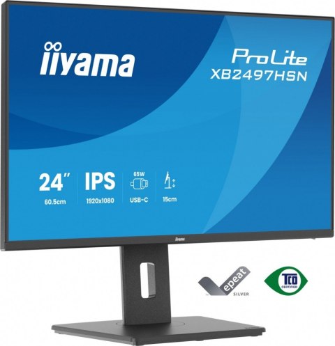 IIYAMA Monitor 24 cale XB2497HSN-B1 IPS, USB-C Dock,HDMI, DP, RJ45