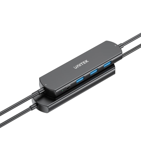 Hub USB KVM Unitek U1344A 10Gbps 3x USB A USB C dla 2 komputerów kompaktowy