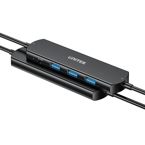 Hub USB KVM Unitek U1344A 10Gbps 3x USB A USB C dla 2 komputerów kompaktowy