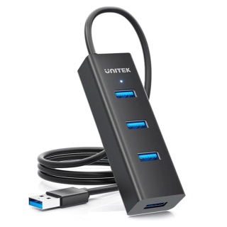 Hub USB Unitek Y-3089V01 5 Gbps 4x USB-A aktywny kabel 120 cm USB-C szybki
