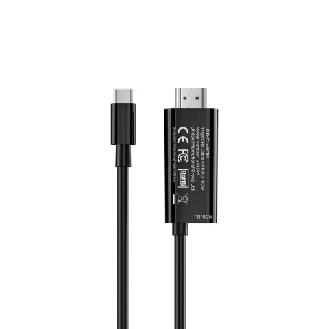 Kabel Adapter Unitek USB-C HDMI 2.0 4K 60 Hz Z Zasilaniem PD 100 W 2 m