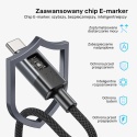 Kabel Przewód Unitek C14158ABK01 USB-C Do USB-C PD 60 W 3 m Z Wyświetlaczem