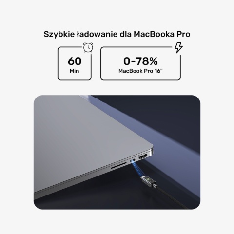 Kabel Przewód Unitek USB-C PD 60 W 480 Mbps 2 m Z Wyświetlaczem W Oplocie